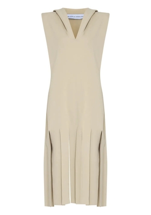 Gloria Coelho hooded fringed mini dress - Neutrals