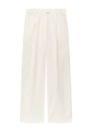 Another Tomorrow pleated trousers - White