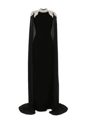Saiid Kobeisy embellished-crepe kaftan dress - Black