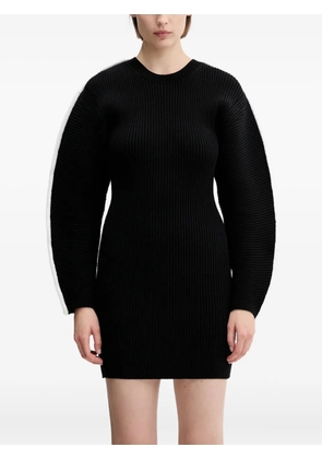 Sportmax ribbed panelled dress - Black