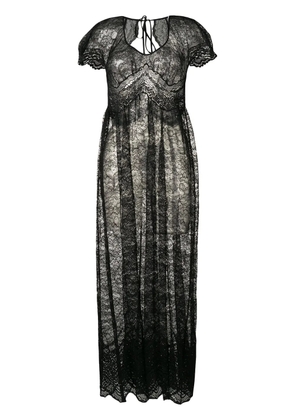 Rabanne lace maxi dress - Black