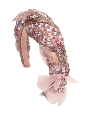 Jennifer Behr Miriana beaded headband - Pink