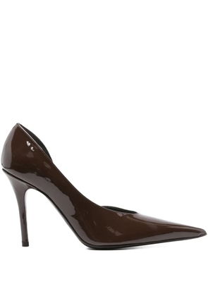 GIABORGHINI 100mm Barbara pointed-toe cut-out pumps - Brown