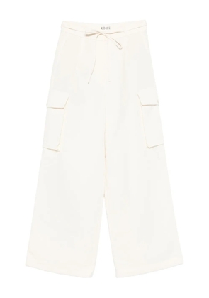 Róhe drawstring-waist cargo trousers - White