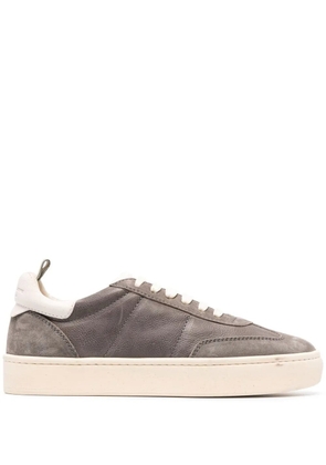 Officine Creative Combined suede-leather sneakers - Grey