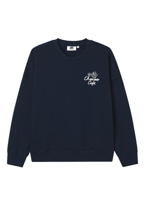 CHOCOOLATE floral-embellished sweatshirt - Blue