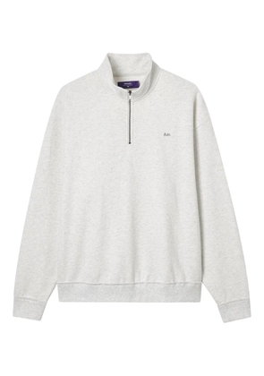 aftermaths half-zip cotton sweatshirt - Grey