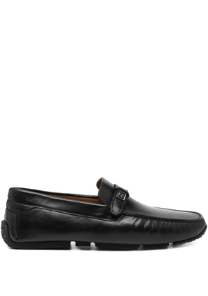 Bally logo-plaque loafers - Black