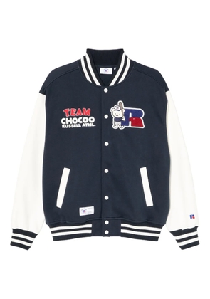CHOCOOLATE x Russell Athletic bear-embroidered jacket - Blue