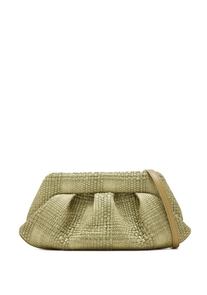 Themoirè pleated woven clutch - Green