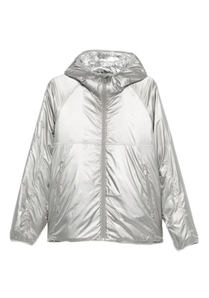 Laminar hooded zipped padded jacket - Silver