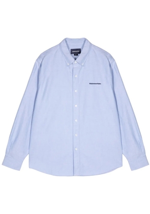 This Is Never That logo-embroidered poplin shirt - Blue