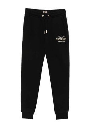Superdry logo-embroidered track pants - Black