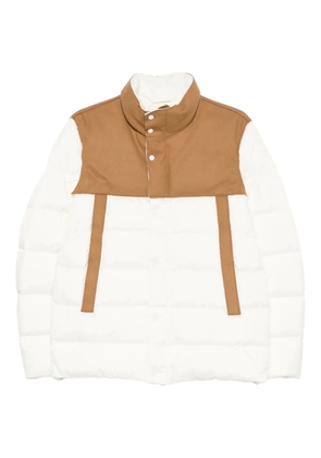 Herno panelled quilted coat - White