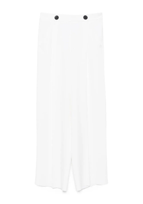 Giorgio Armani button-fastening silk trousers - White