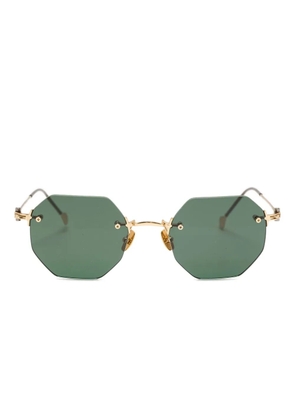 Yohji Yamamoto geometric-frame sunglasses - Green