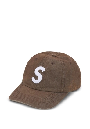 Supreme cordura denim S logo cap - Brown