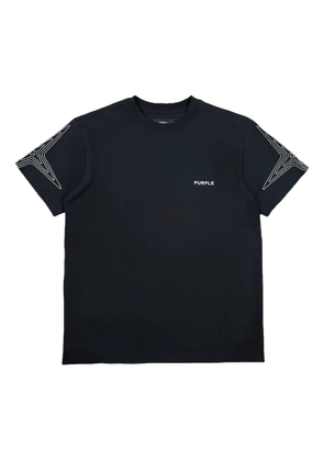 Purple Brand graphic-embroidered T-shirt - Black