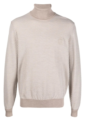 Billionaire roll-neck knit jumper - Neutrals
