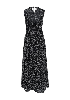 Ulla Johnson floral-embroidered midi dress - Black
