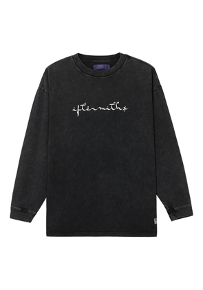 aftermaths dear-print long-sleeve T-shirt - Black
