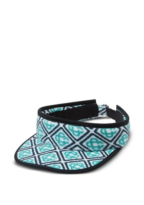 Casablanca Beach Club monogram-pattern visor - Green