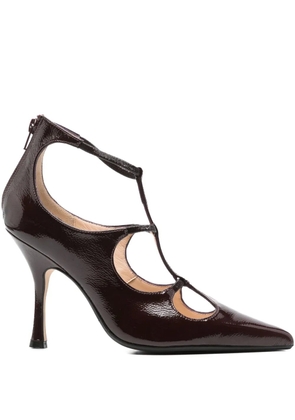 Anna F. cut-out pointed-toe pumps - Red