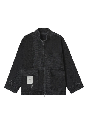 FIVE CM quilted panelled jacket - Black