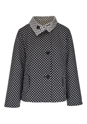 Akris Punto polka-dot button-up reversible jacket - Black