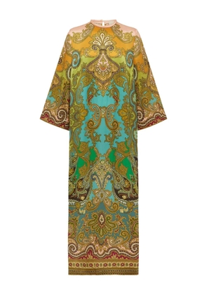 ALEMAIS Clemenza paisley-print high-neck midi dress - Yellow
