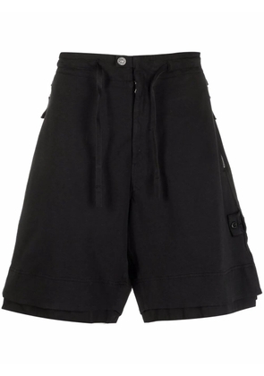 Stone Island Shadow Project speckled-cotton bermuda shorts - Black