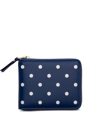 Comme Des Garçons Wallet polka-dot zip wallet - Blue