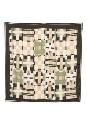 Lacoste all-over graphic print scarves - Brown