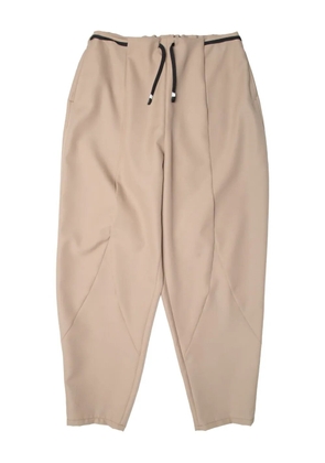 Yoshiokubo drawstring-waist tapered trousers - Neutrals