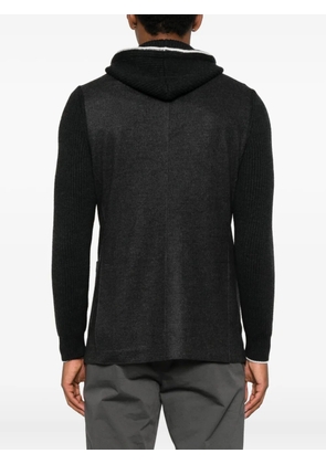 Eleventy hooded knit-sleeve jacket - Grey