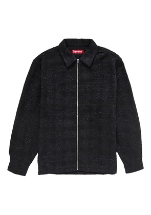 Supreme bouclé zip-up shirt - Black
