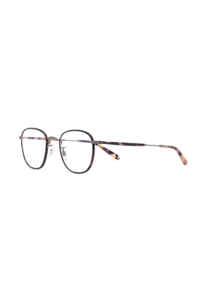 Garrett Leight circle-frame glasses - Brown