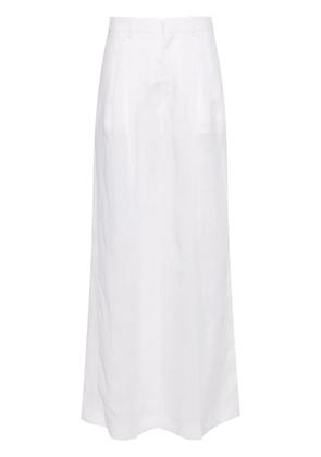 Chloé wide-leg ramie trousers - White