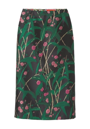 La DoubleJ floral-jacquard pencil skirt - Green