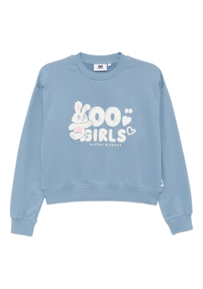 CHOCOOLATE embroidered-graphic cotton sweatshirt - Blue