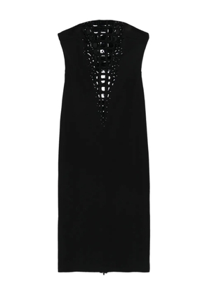 David Koma strapless panelled dress - Black
