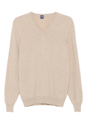 Fedeli v-neck sweater - Neutrals