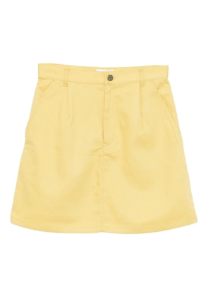To b. by agnès b. logo-embroidered mini skirt - Yellow