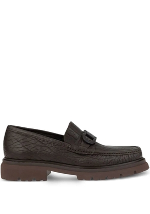 Ferragamo leather loafers - Brown