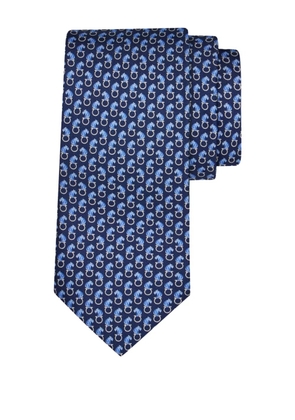Ferragamo patterned silk tie - Blue
