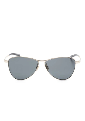 Saint Laurent geometric-frame sunglasses - Gold