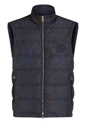 ETRO paisley-print padded gilet - Blue