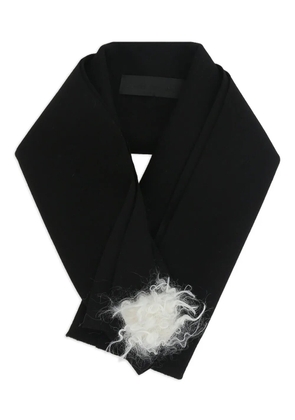 Maria Calderara faux-fur embellished neck scarf - Black