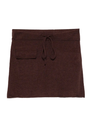 Aya Muse drawstring-waist mini skirt - Brown