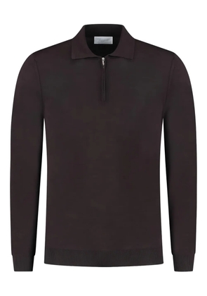 Marco Pescarolo half-zip polo-neck sweater - Black